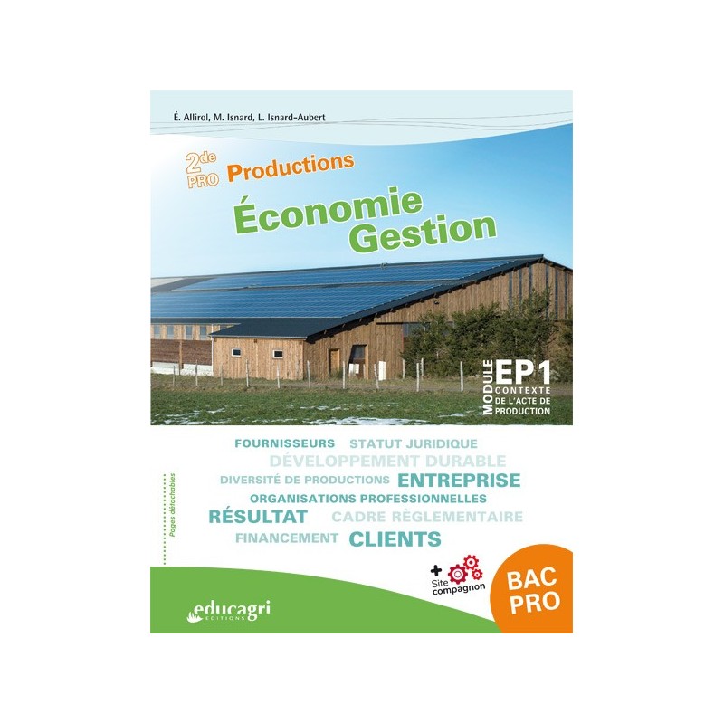 Économie Gestion 2de PRO Productions Économie Gestion 2de PRO Productions